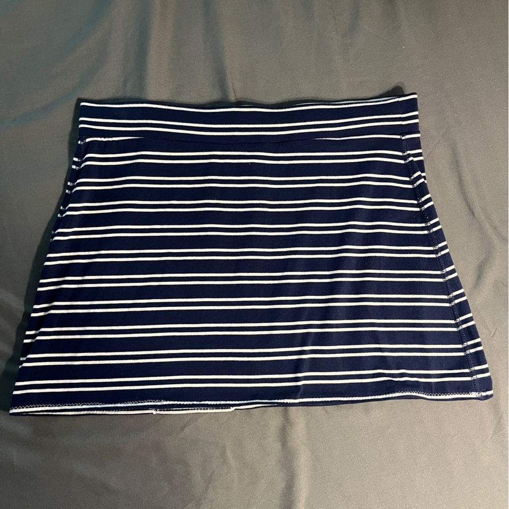 Old Navy Blue and White Striped Skirt